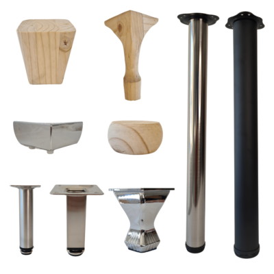 Range of cupboard feet and legs
